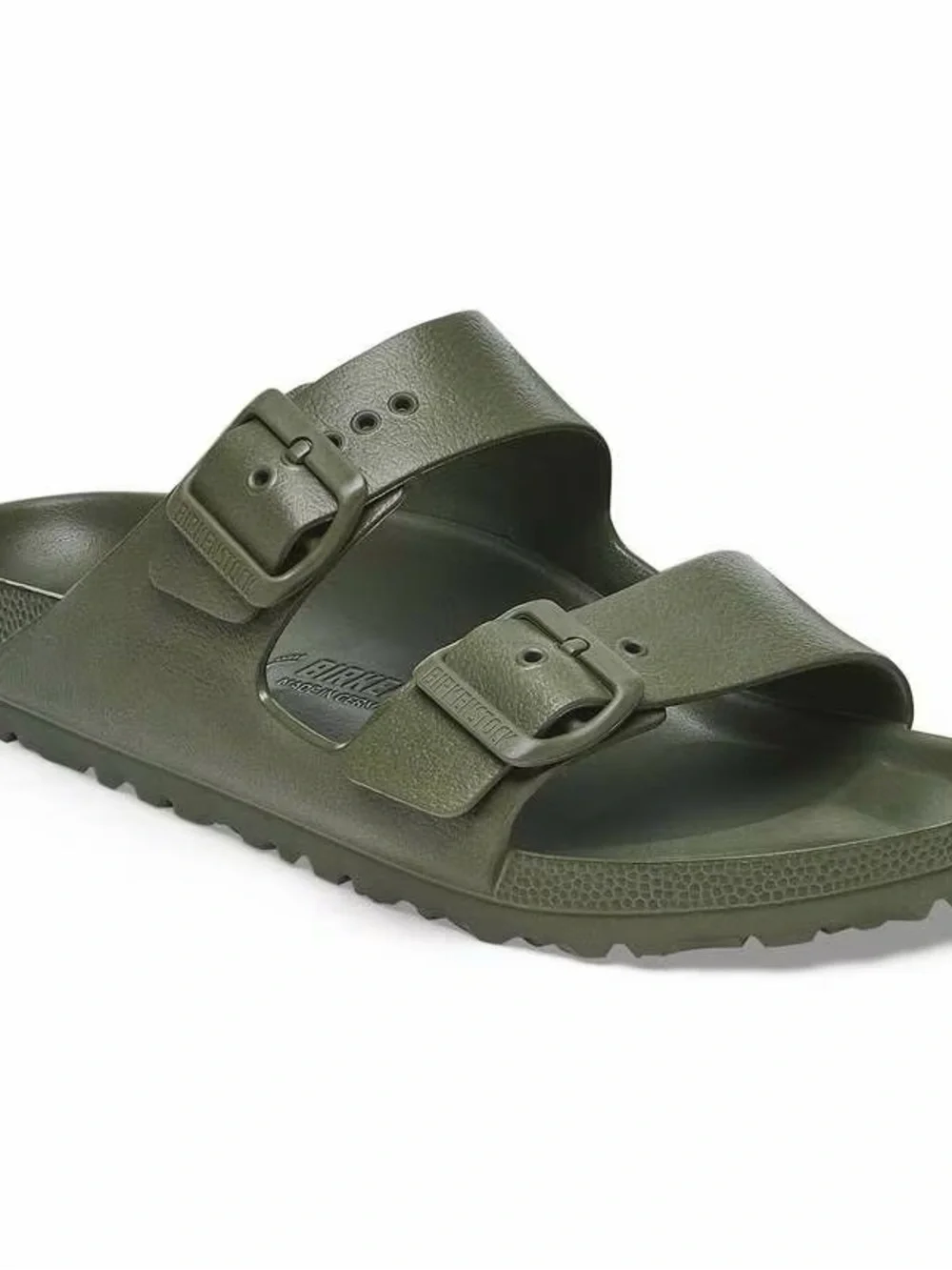 Birkenstock size 44 Olive Green Dual-Buckle Slide Sandal arizona essentials
